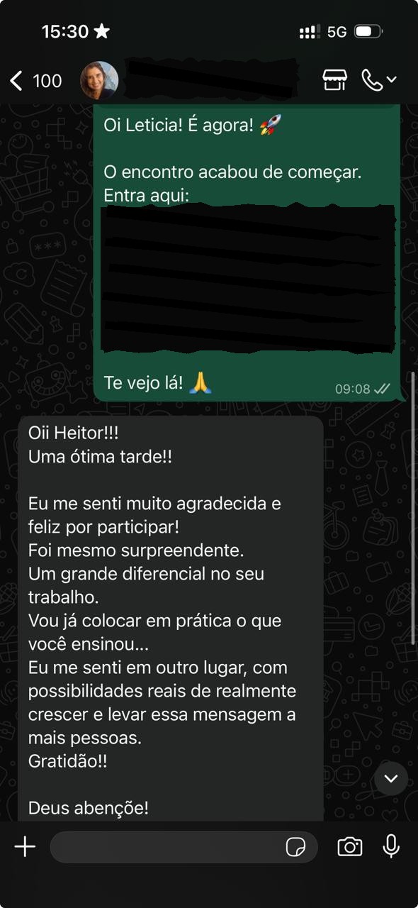 Depoimento de Leticia sobre o encontro